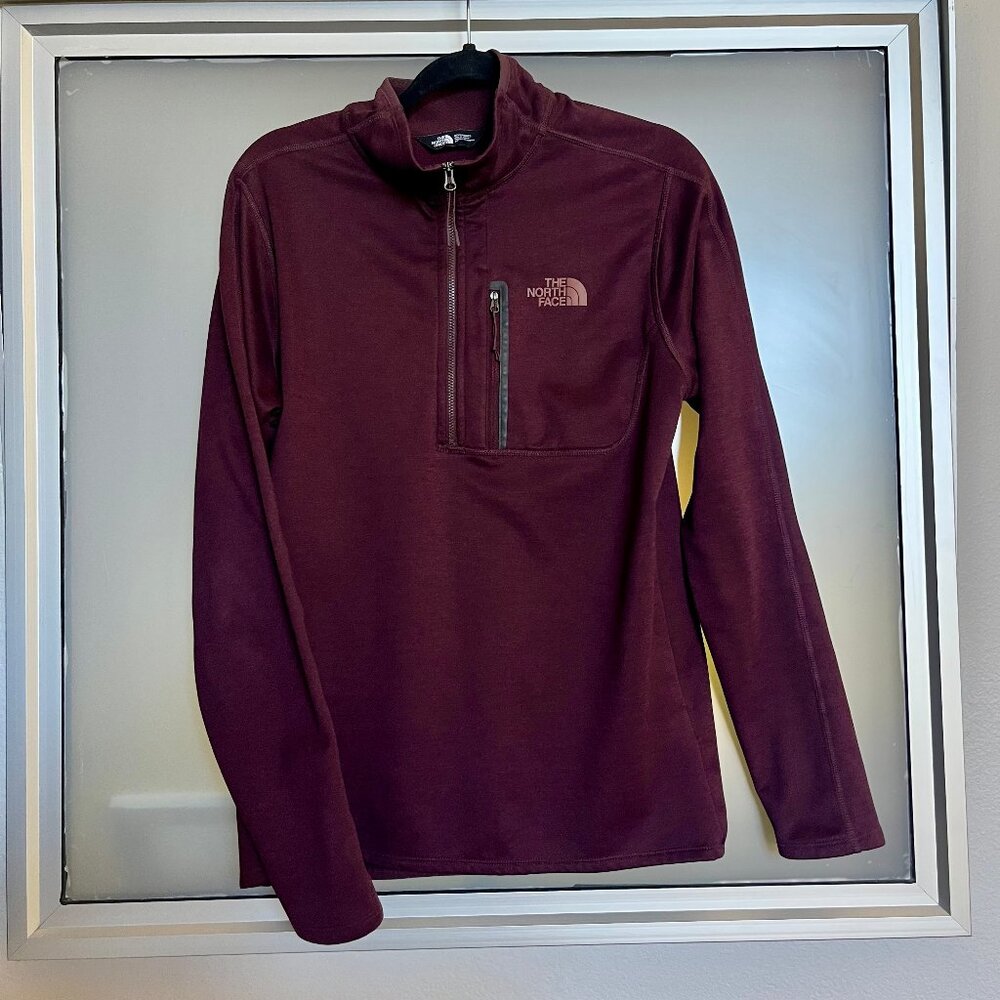 The North Face Maroon Quarter-Zip Fleece